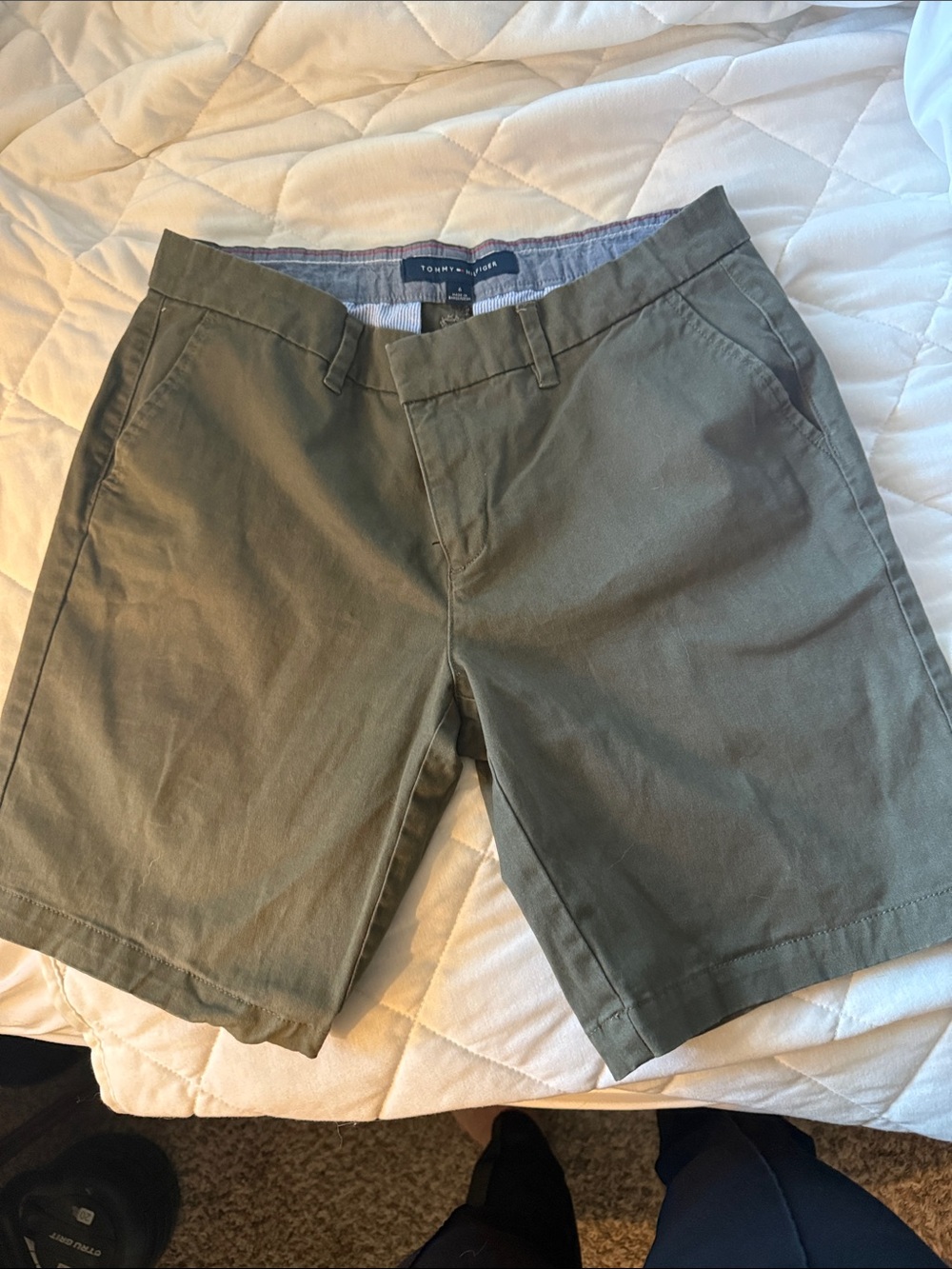 Tommy Hilfiger Olive Green women's Casual Chino Shorts